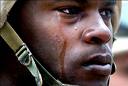 Soldier crying